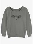 Disney Haunted Mansion Characters Within Bat Womens Slouchy Sweatshirt, GRAY HTR, hi-res