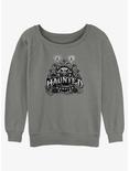Disney Haunted Mansion Haunted Gargoyle Candles Womens Slouchy Sweatshirt, GRAY HTR, hi-res