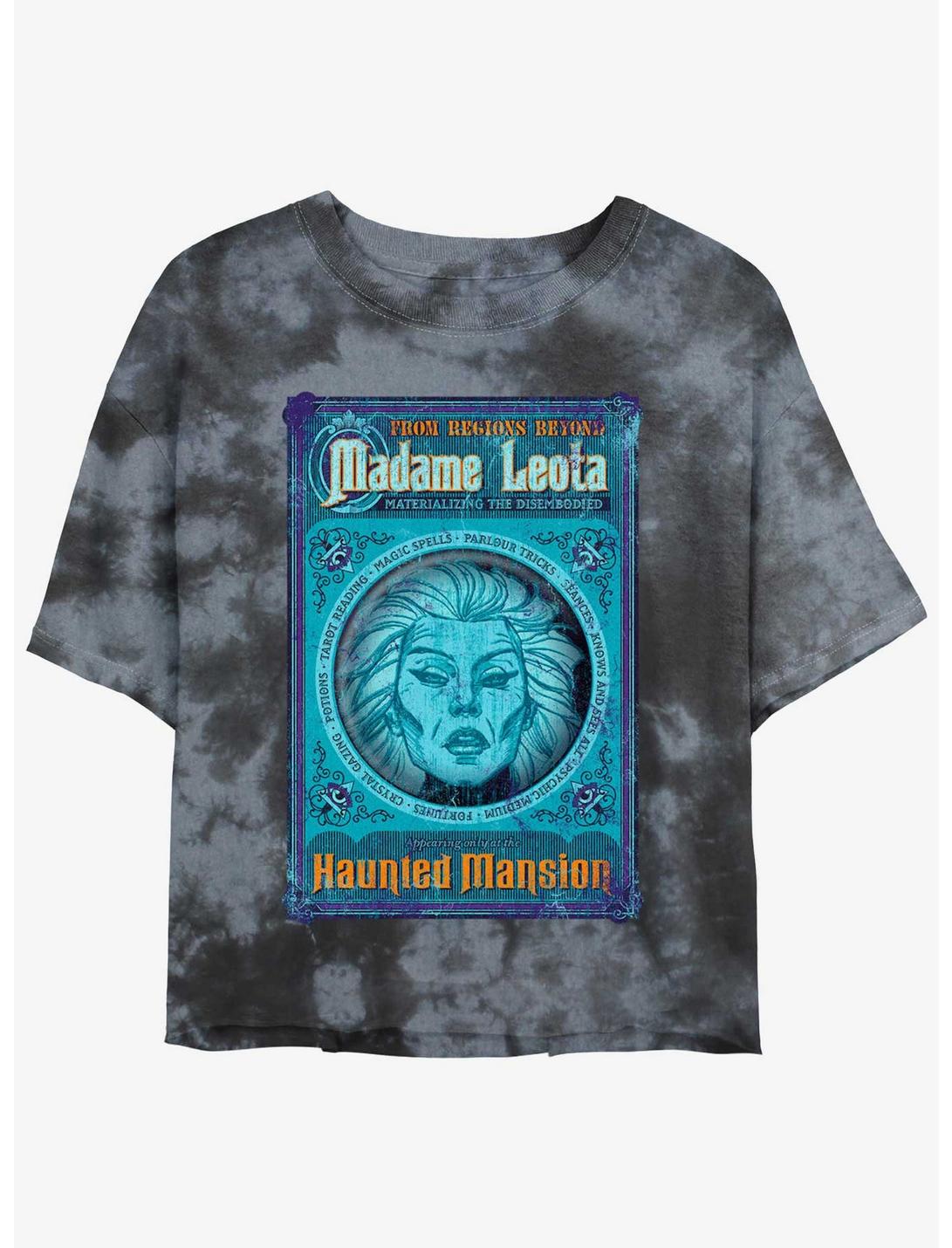 Disney Haunted Mansion Madame Leota Poster Tie-Dye Womens Crop T-Shirt, BLKCHAR, hi-res