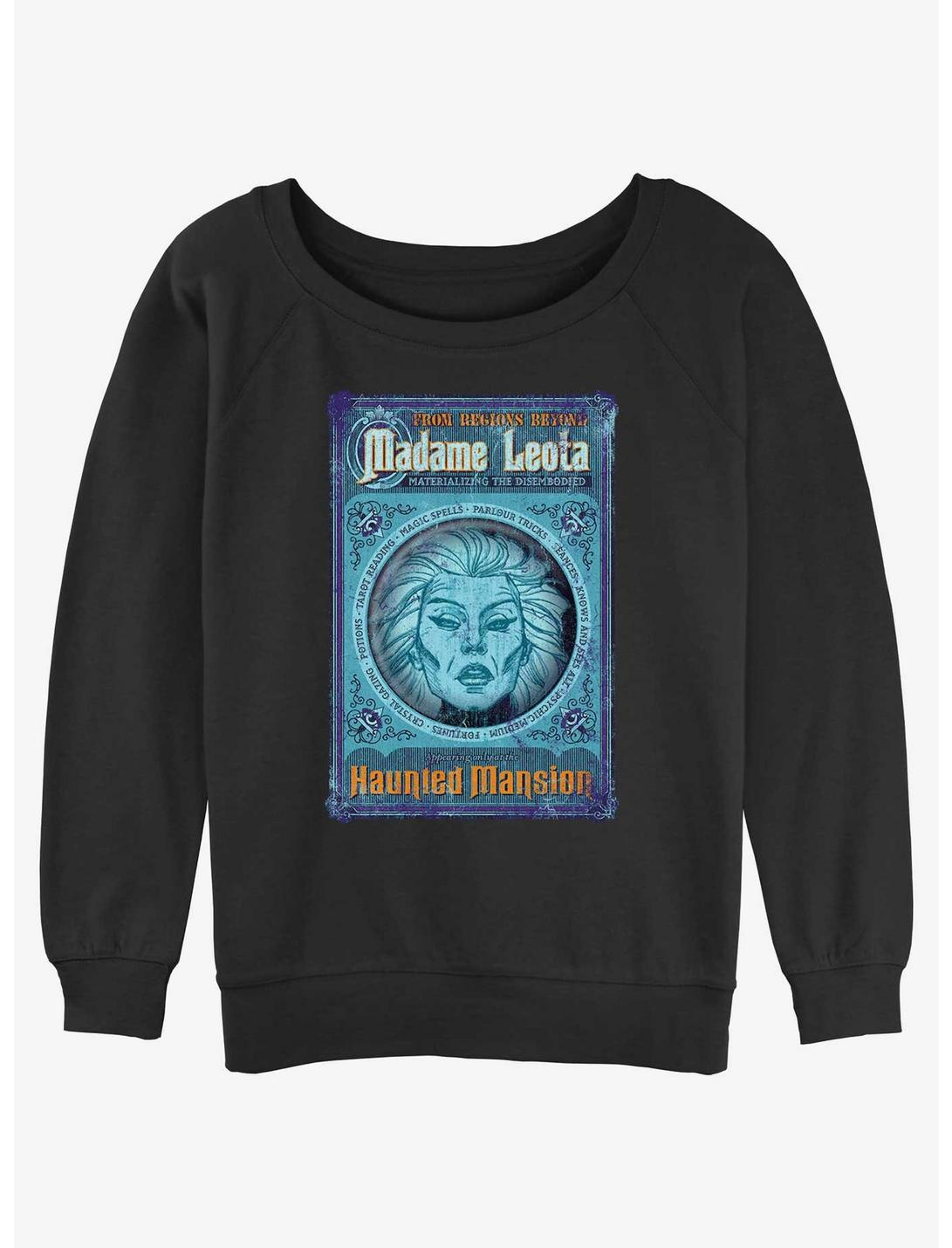 Disney Haunted Mansion Madame Leota Poster Womens Slouchy Sweatshirt, BLACK, hi-res