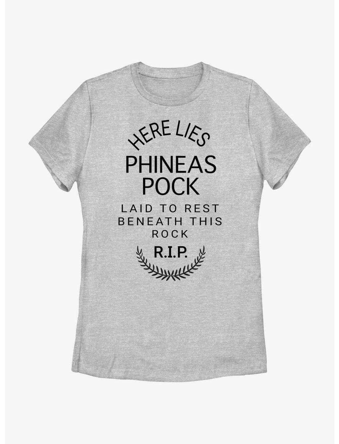 Disney Haunted Mansion Here Lies Phineas Pock Womens T-Shirt, ATH HTR, hi-res