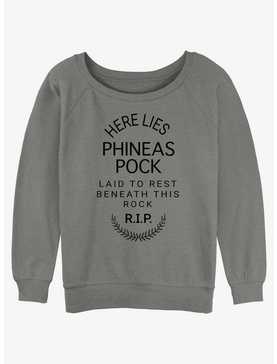 Disney Haunted Mansion Here Lies Phineas Pock Womens Slouchy Sweatshirt, , hi-res