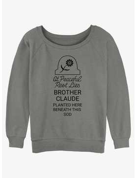 Disney Haunted Mansion Peaceful Rest Lies Brother Claude Womens Slouchy Sweatshirt, , hi-res