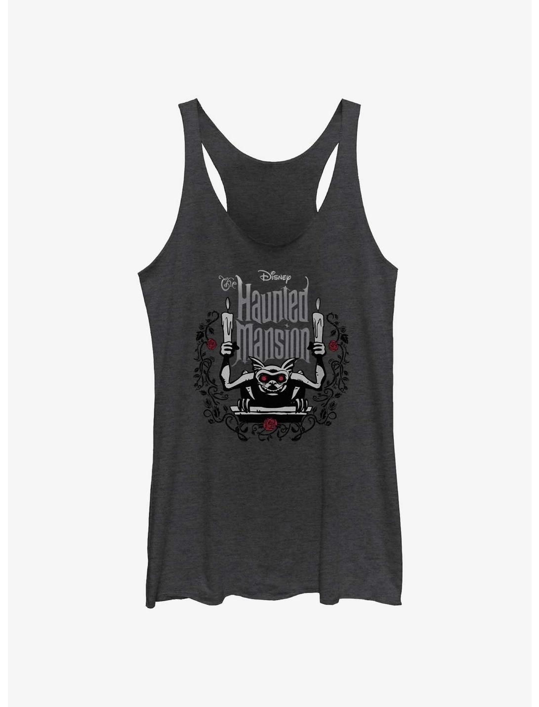 Disney Haunted Mansion Gargoyle With Candles Womens Tank Top, BLK HTR, hi-res