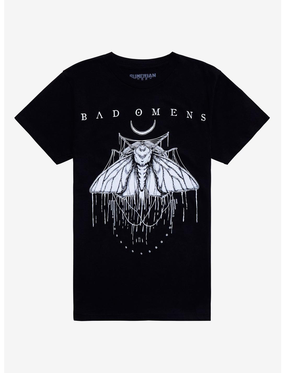 Bad Omens Moth Boyfriend Fit Girls T-Shirt, BLACK, hi-res