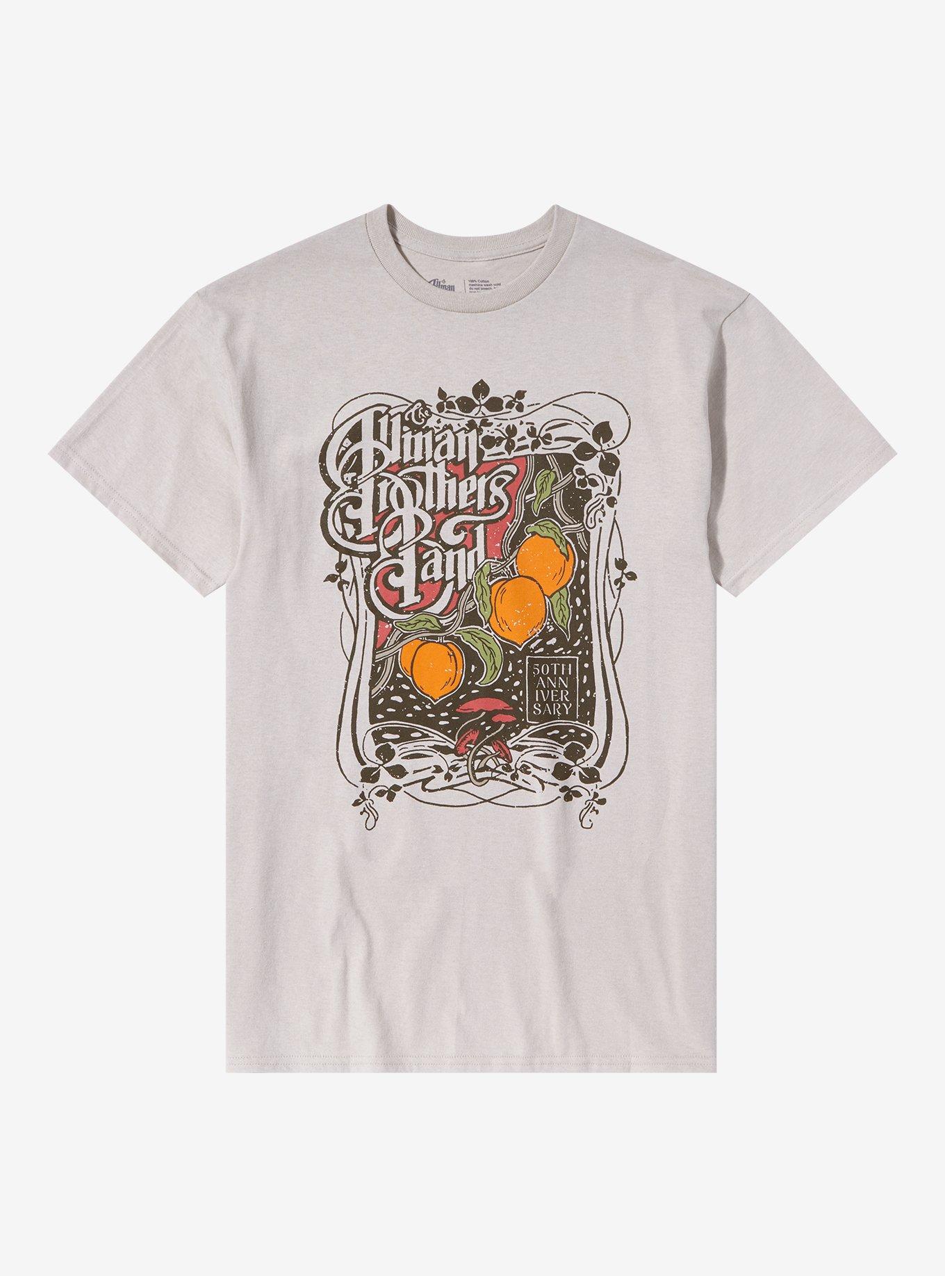 The Allman Brothers Band Eat A Peach 50th Anniversary Boyfriend Fit Girls T-Shirt, NATURAL, hi-res