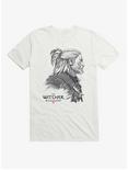 The Witcher 3: Wild Hunt Geralt of Rivia Sketch with Logo T-Shirt, WHITE, hi-res
