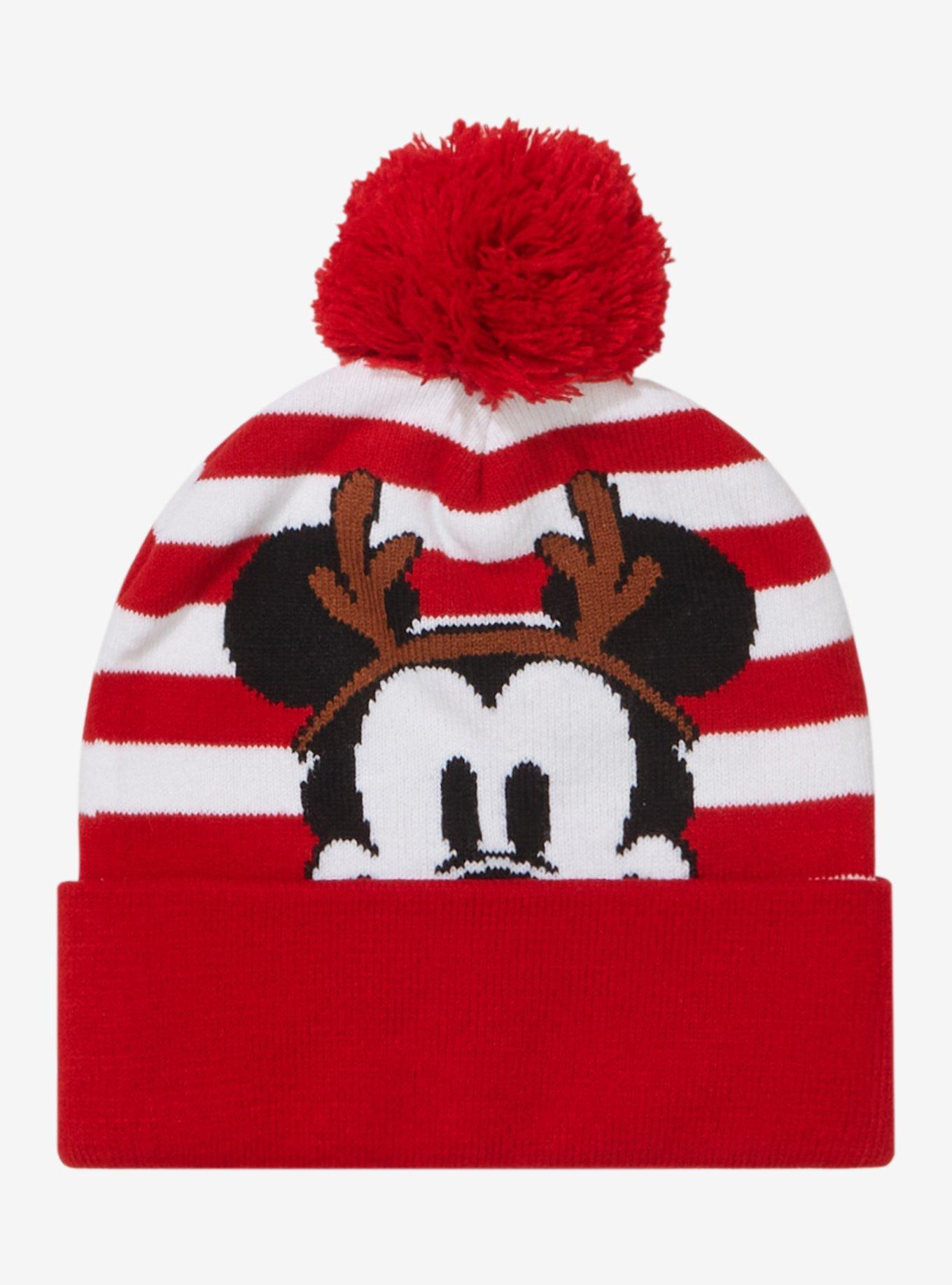 Mickey mouse discount pom pom beanie