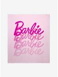 Barbie Logo Stacked Throw Blanket, , hi-res