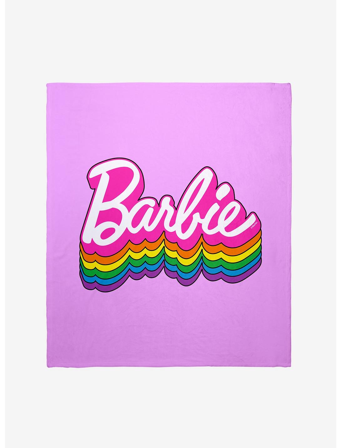 Barbie Rainbow Pride Logo Throw Blanket, , hi-res