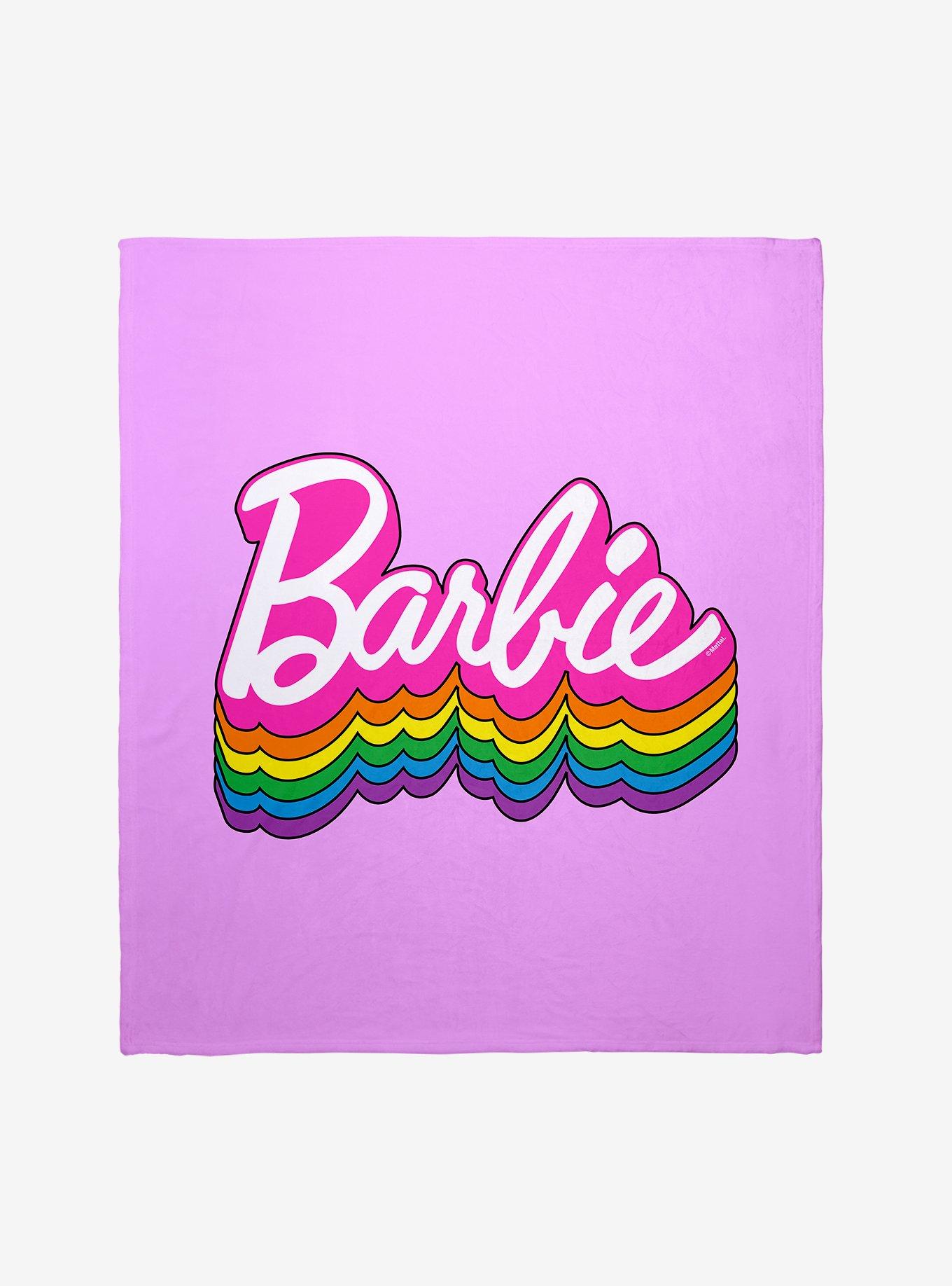 Barbie Rainbow Pride Logo Throw Blanket, , hi-res