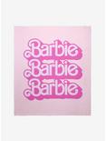 Barbie The Movie Barbie Logo Throw Blanket, , hi-res