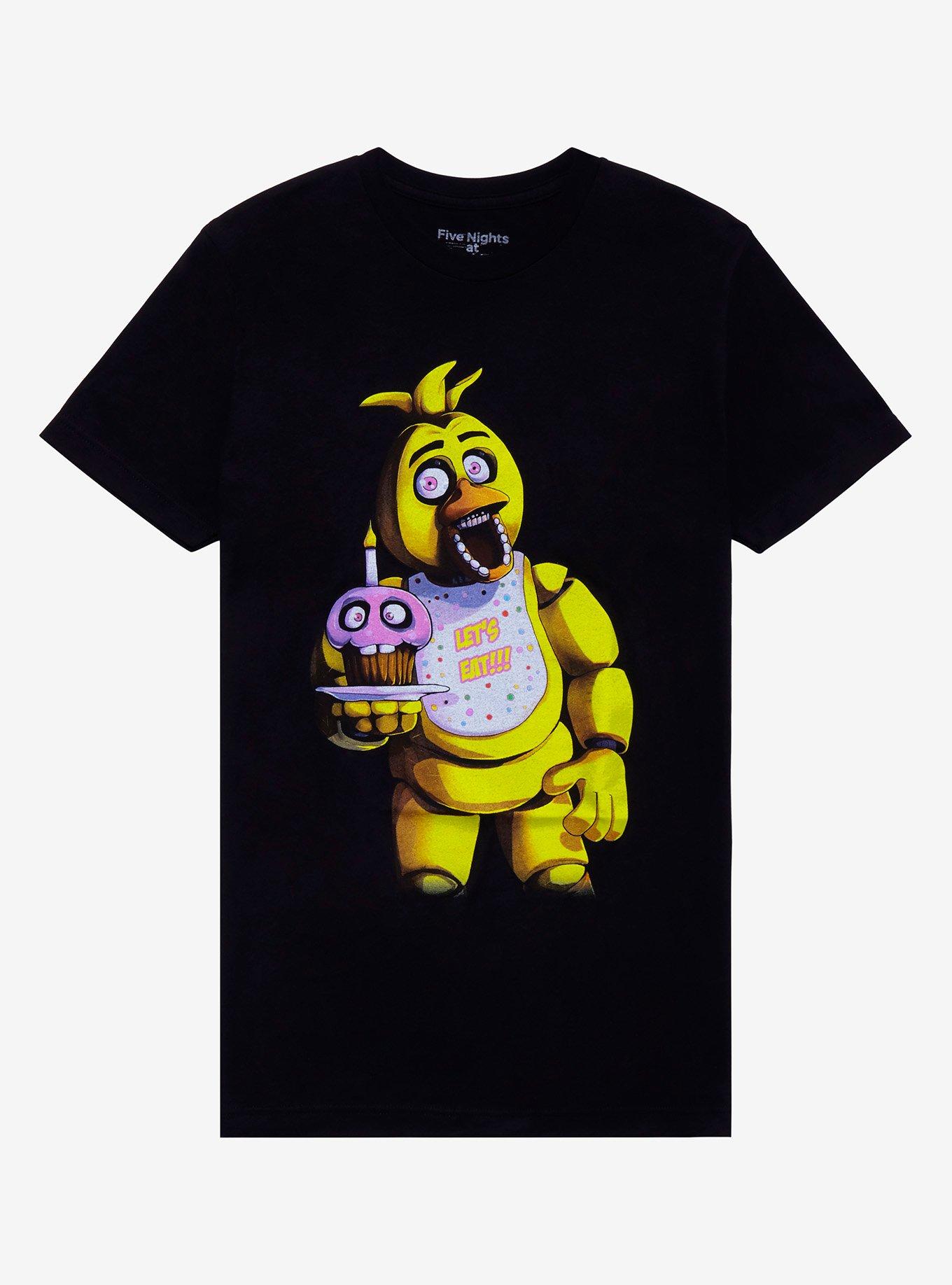 Five Nights At Freddy's Chica Cupcake T-Shirt, BLACK, hi-res