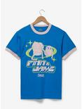 Adventure Time Tonal Ringer T-Shirt - BoxLunch Exclusive, BLUE, hi-res