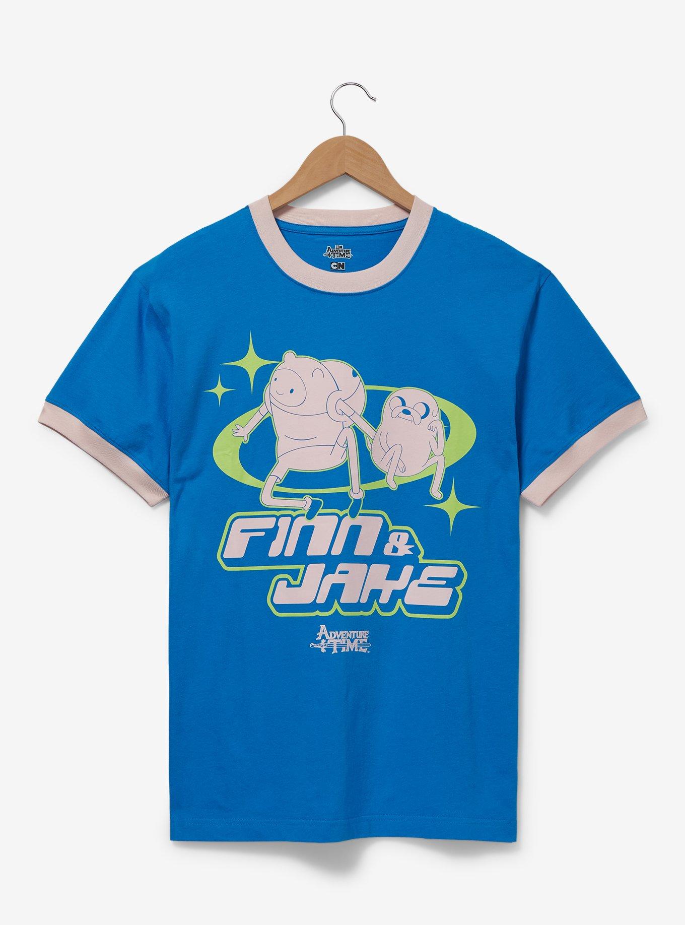 Adventure Time Tonal Ringer T-Shirt - BoxLunch Exclusive, BLUE, hi-res