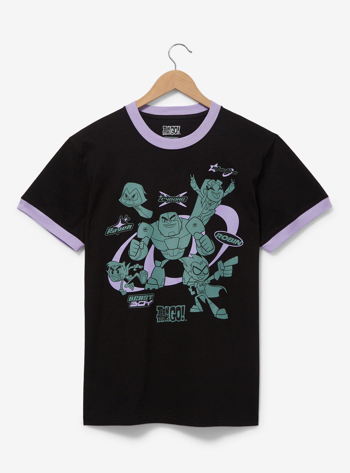 Teen Titans Go! Tonal Ringer T-Shirt - BoxLunch Exclusive, BLACK, hi-res