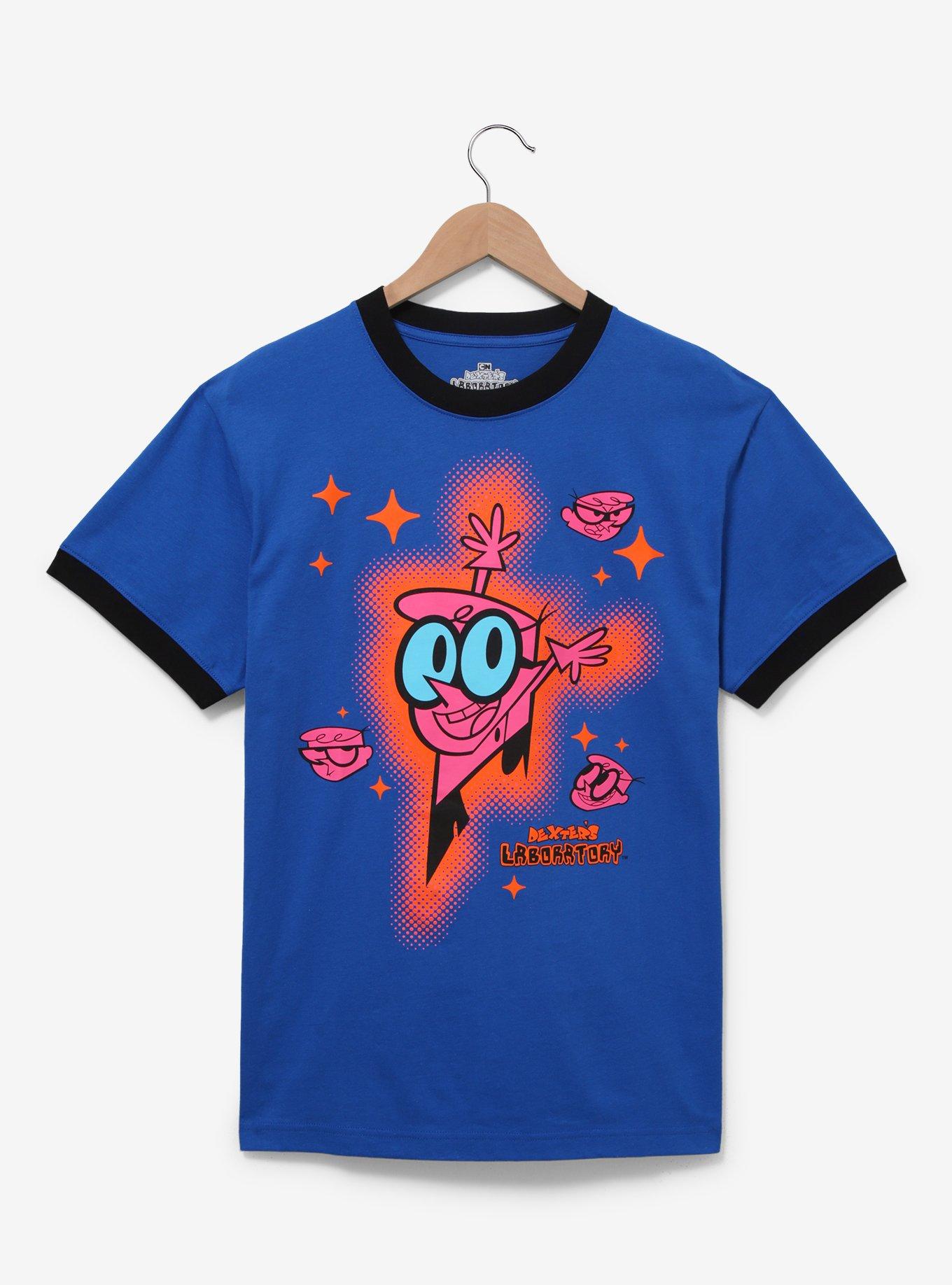 Dexter's Laboratory Dexter Tonal Portrait Ringer T-Shirt - BoxLunch Exclusive, BLUE, hi-res