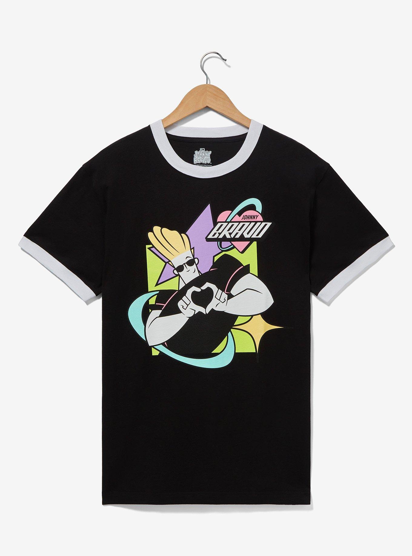 Johnny Bravo Character Ringer T-Shirt - BoxLunch Exclusive, , hi-res