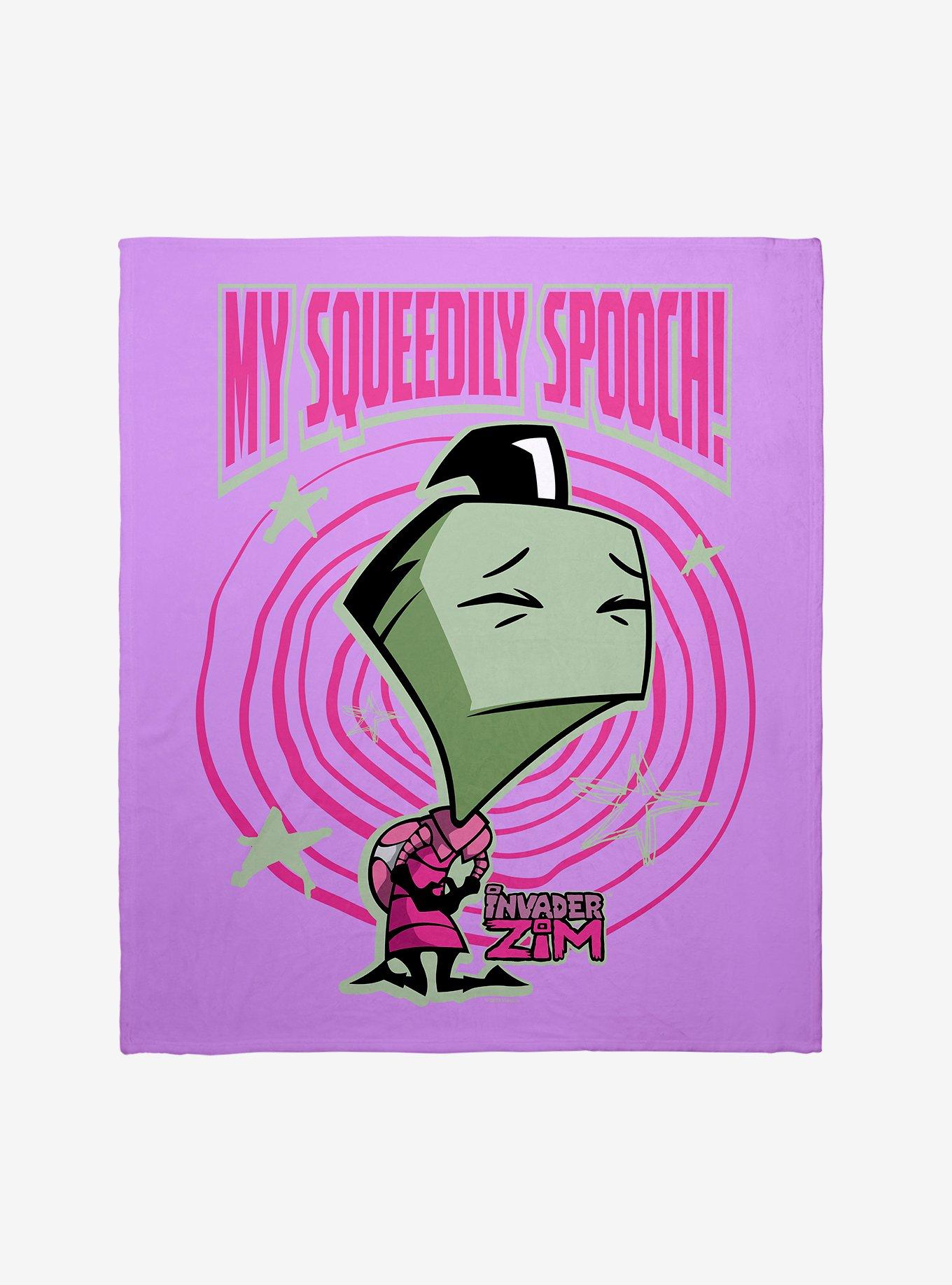 Invader Zim Squeedily Spooch Throw Blanket, , hi-res