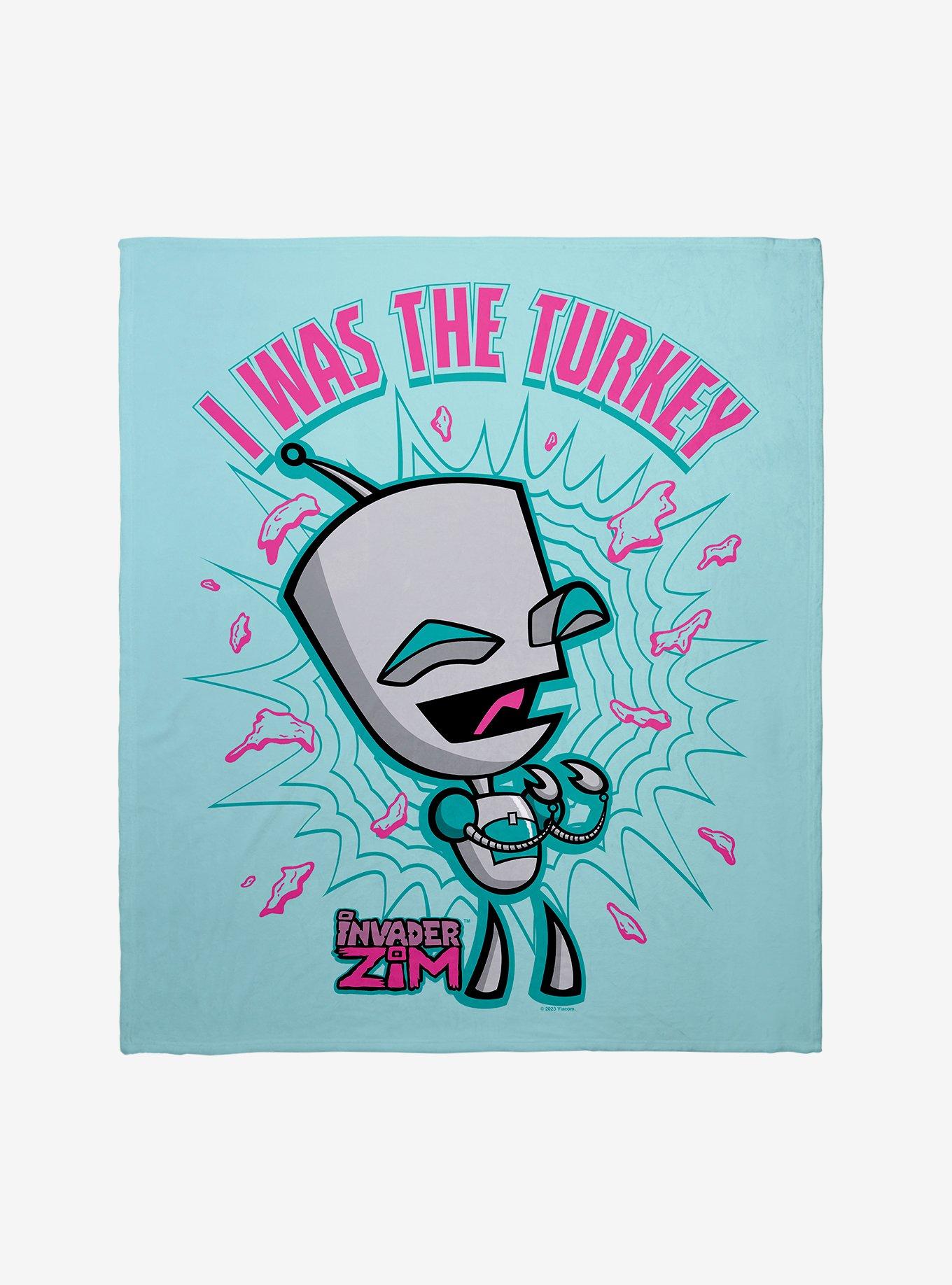 Invader Zim Gir The Turkey Throw Blanket, , hi-res