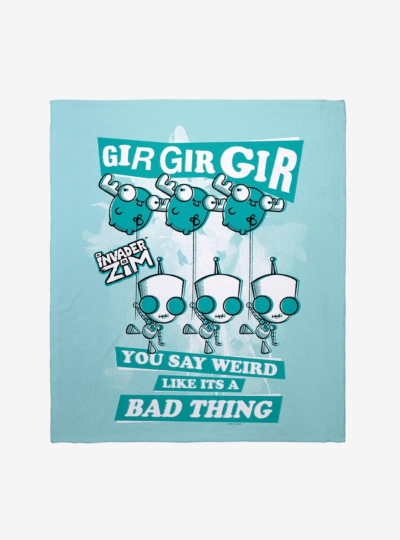 Invader Zim Gir Weird Like It's A Bad Thing Throw Blanket, , hi-res