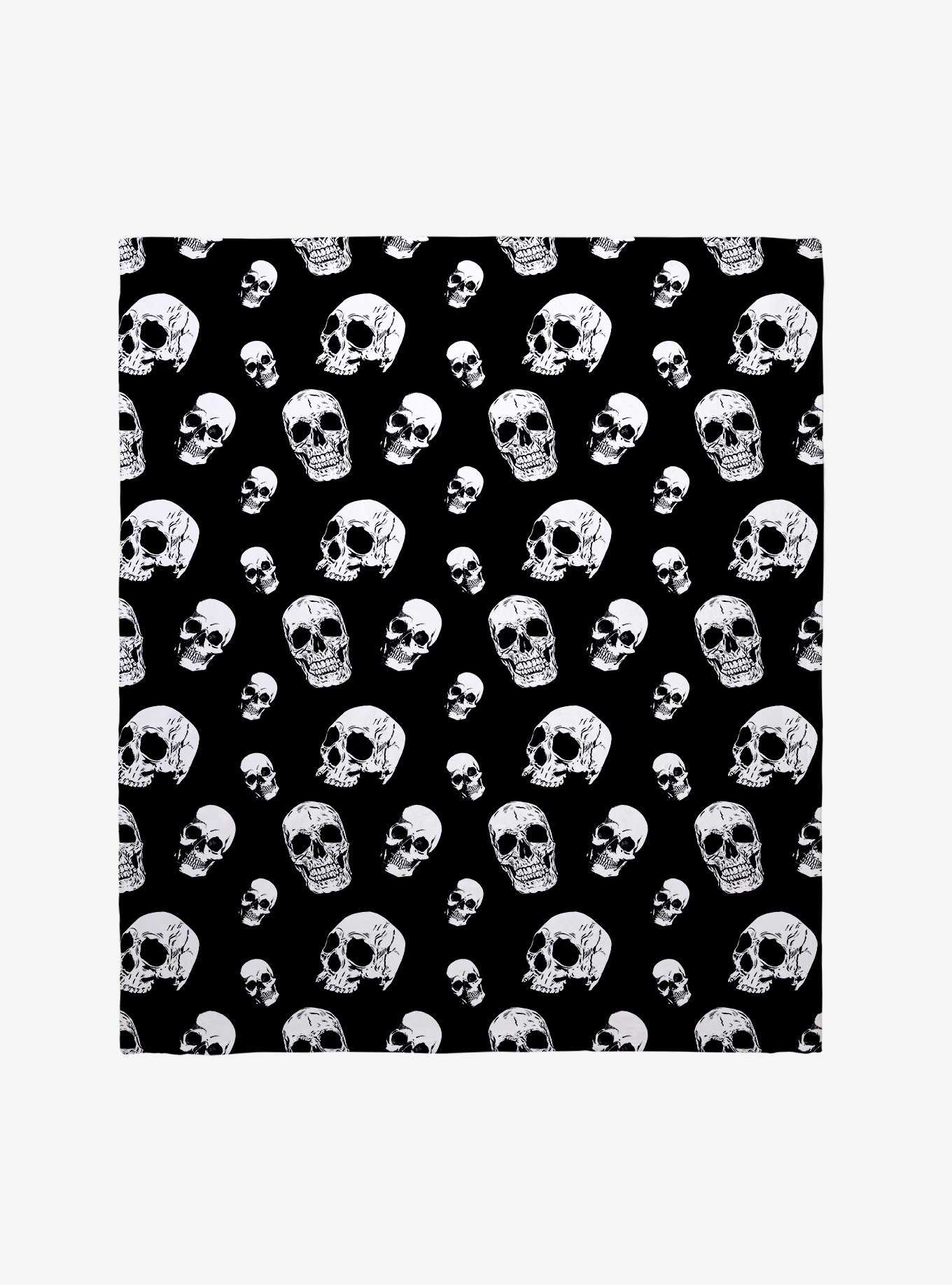 Skulls All Over Throw Blanket, , hi-res