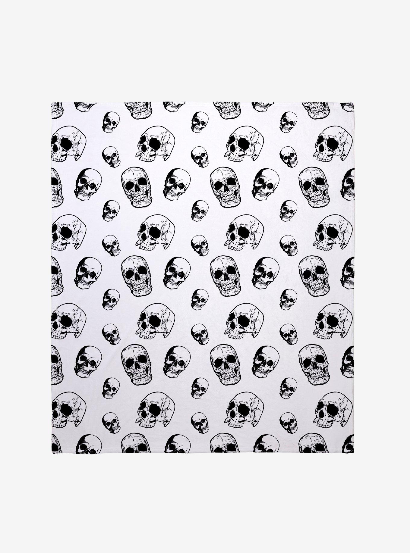 Skulls All Over Throw Blanket, , hi-res