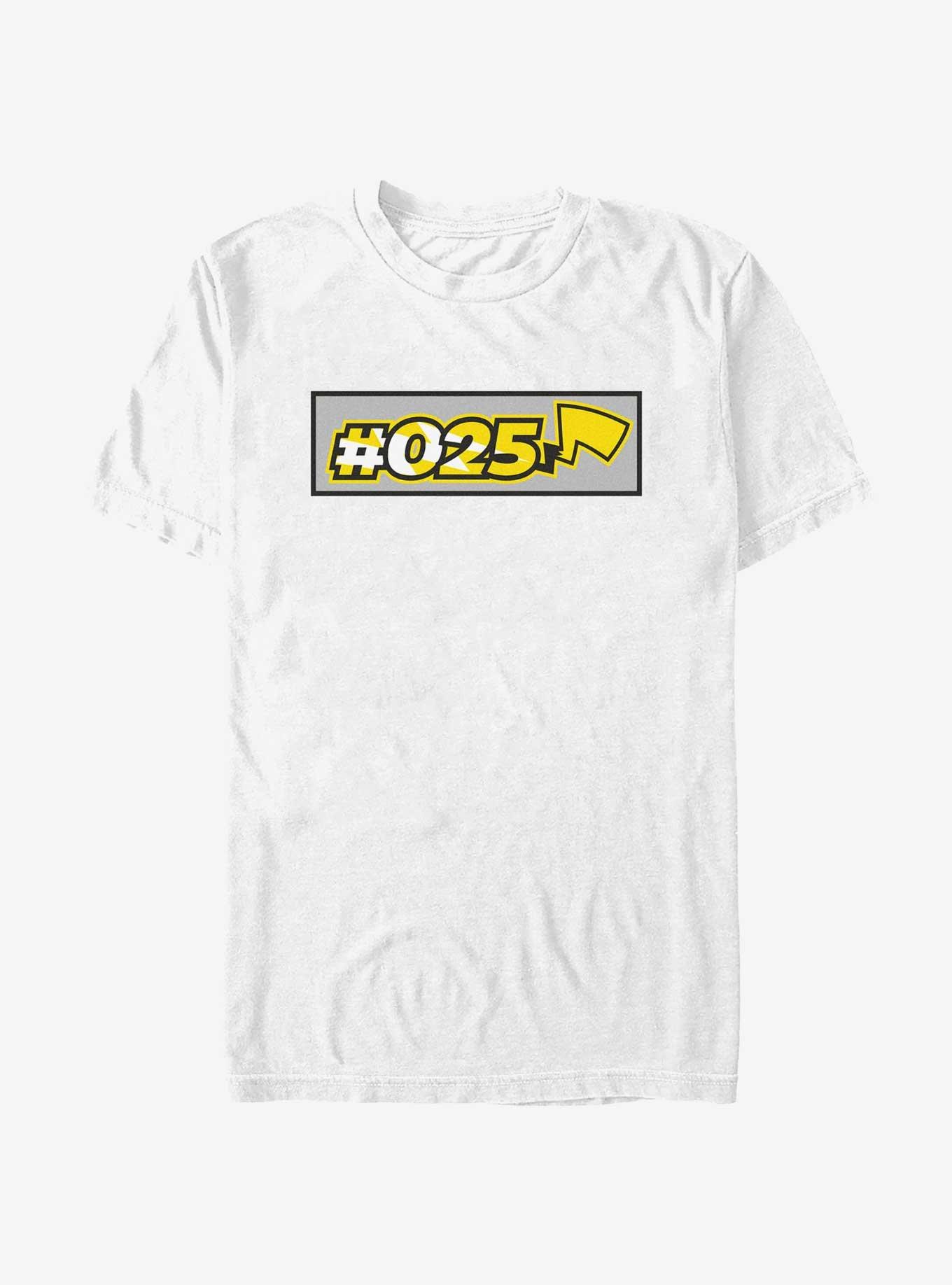 Pokemon Number 025 Pikachu T-Shirt, WHITE, hi-res
