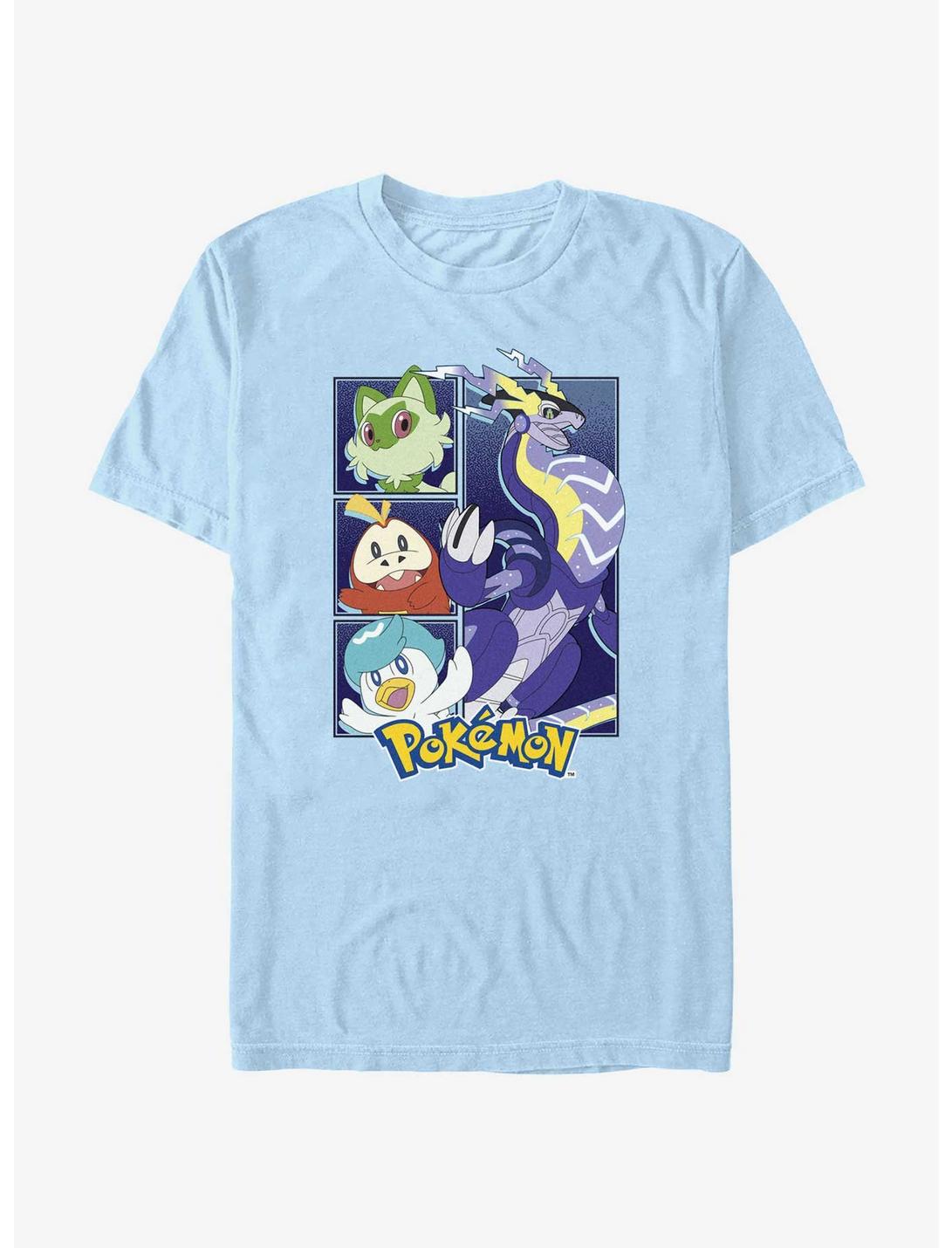 Pokemon Miraidon Group Poster T-Shirt, LT BLUE, hi-res