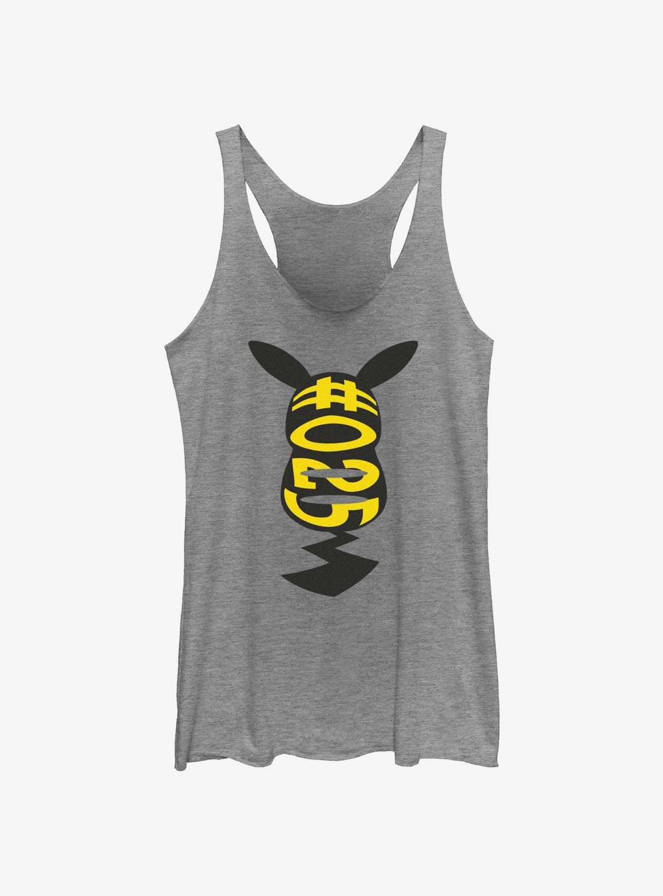 Pokemon #025 Pikachu Girls Tank, GRAY HTR, hi-res