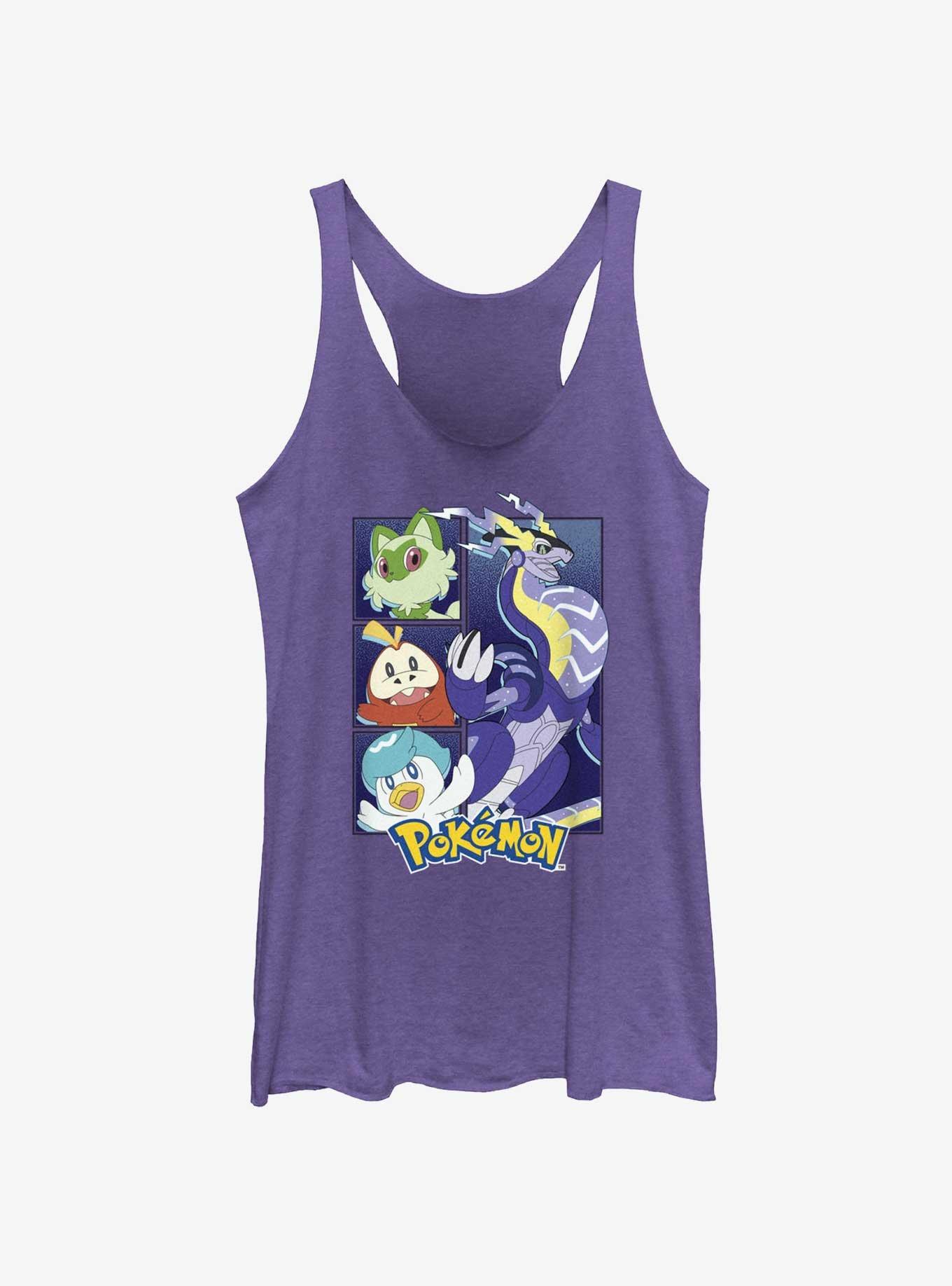 Pokemon Miraidon Group Poster Girls Tank Top, PUR HTR, hi-res