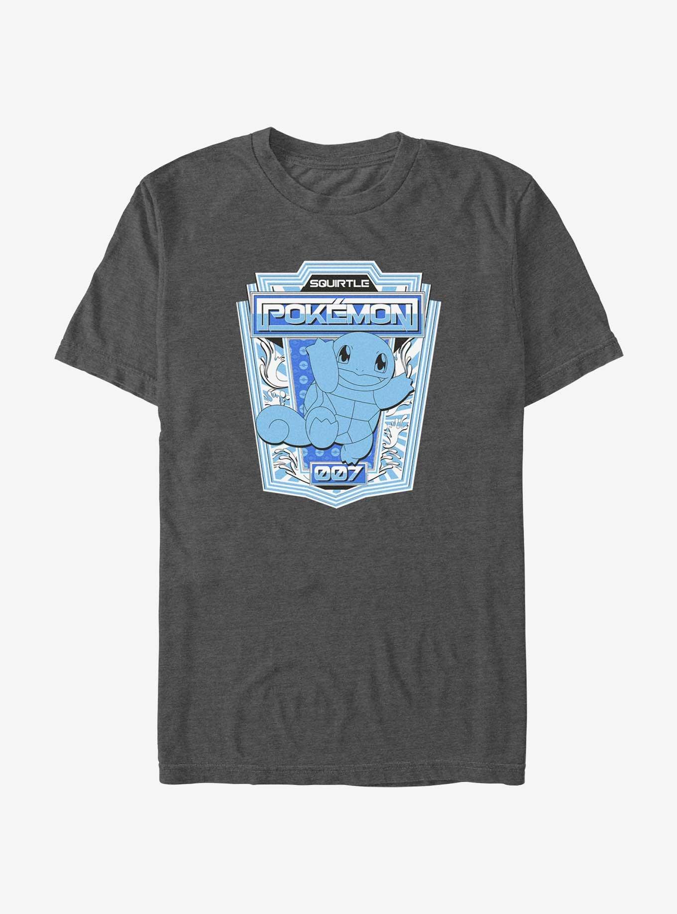 Pokemon Squirtle Badge T-Shirt, CHAR HTR, hi-res