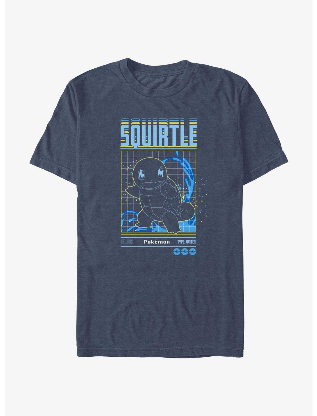 Pokemon Squirtle Grid T-Shirt, NAVY HTR, hi-res