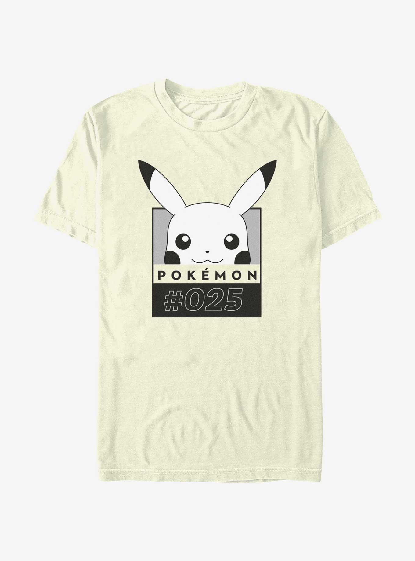 Pokemon Pikachu Face #025 T-Shirt, NATURAL, hi-res