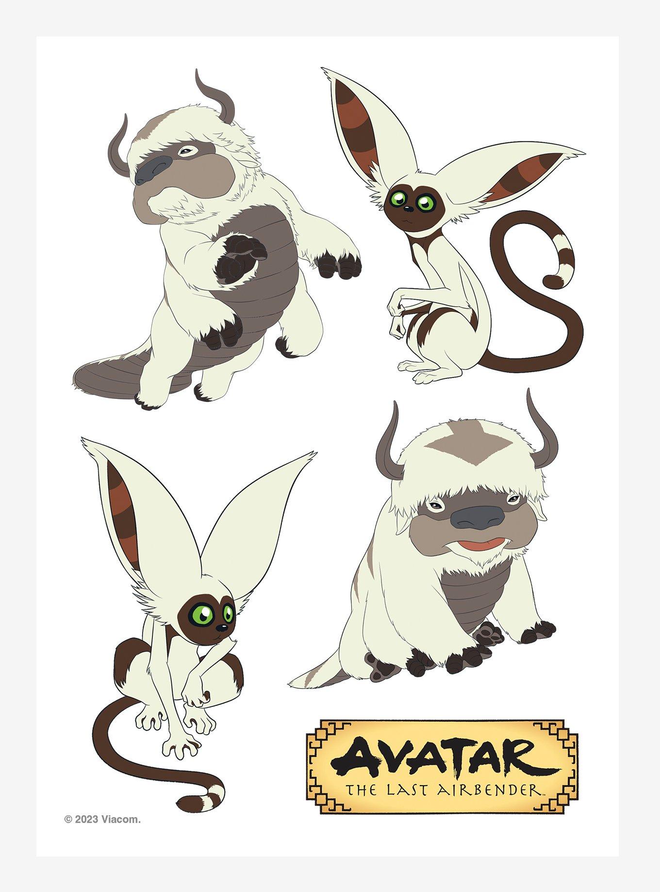 avatar the last airbender appa and momo