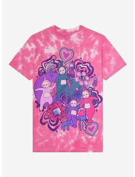 Teletubbies Groovy Pink Tie-Dye Boyfriend Fit Girls T-Shirt, , hi-res