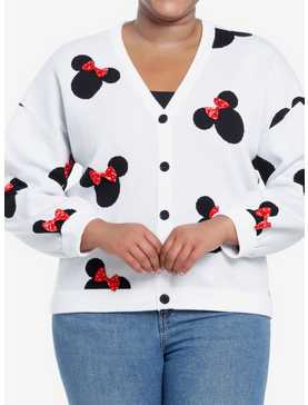 Disney Minnie Mouse Polka Dot Bows Cardigan Plus Size, , hi-res
