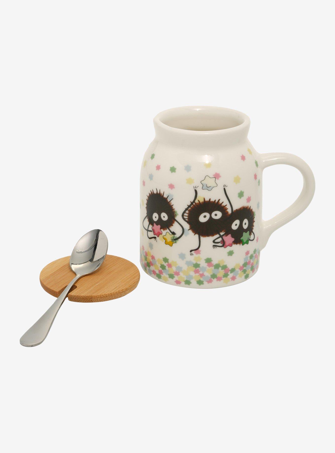 Studio Ghibli Spirited Away Soot Sprites Lidded Mug With Spoon