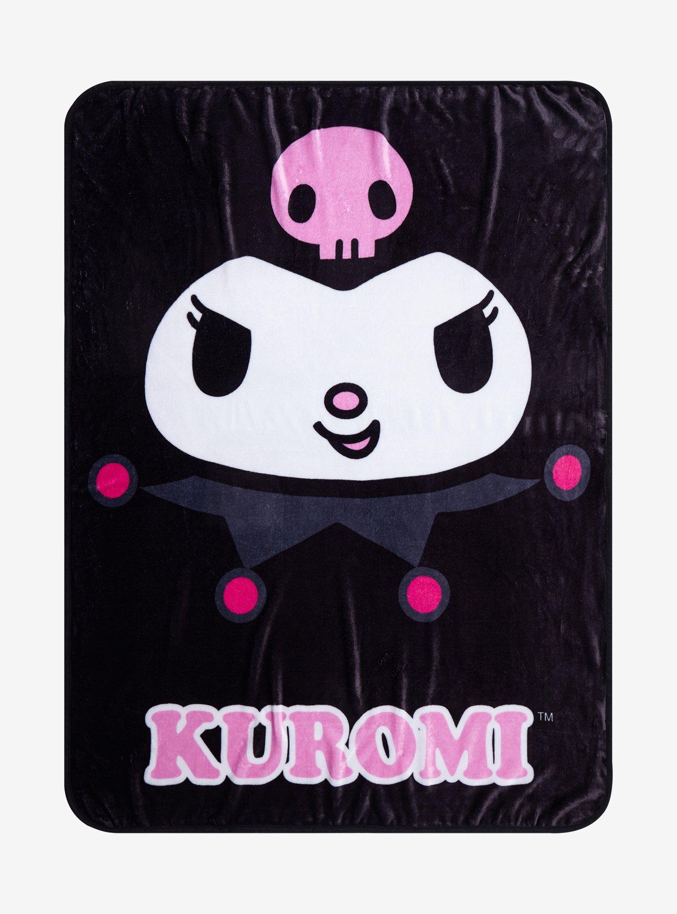 Kuromi Face Throw Blanket Hot Topic