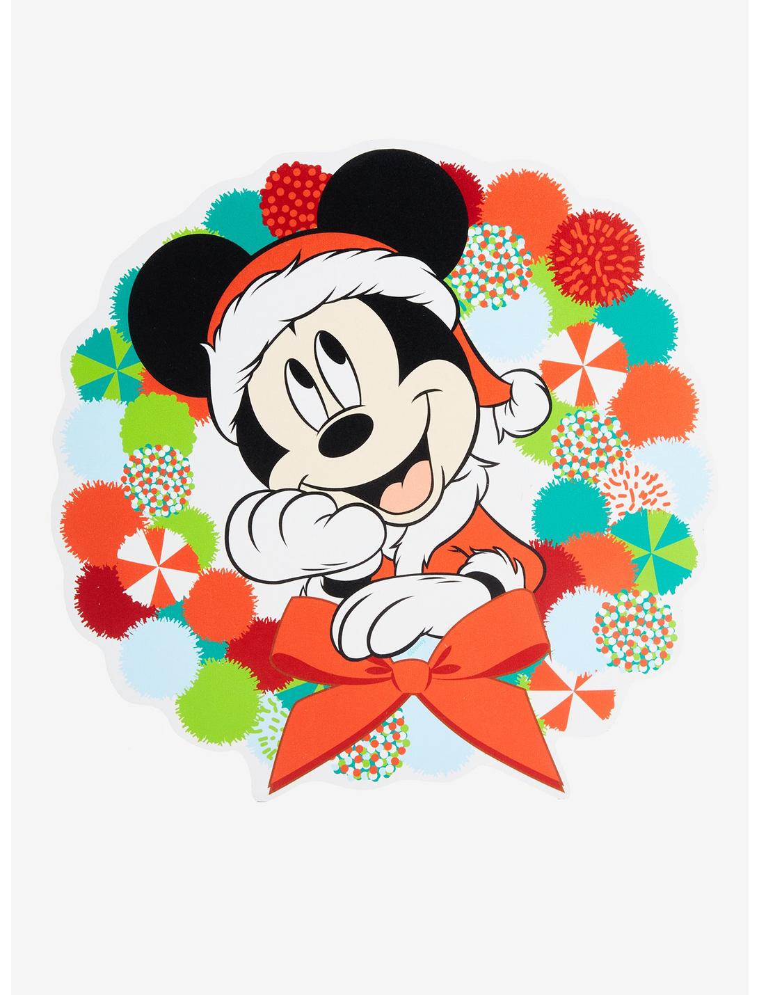 Disney Mickey Mouse Pom Pom Wreath Wall Art, , hi-res