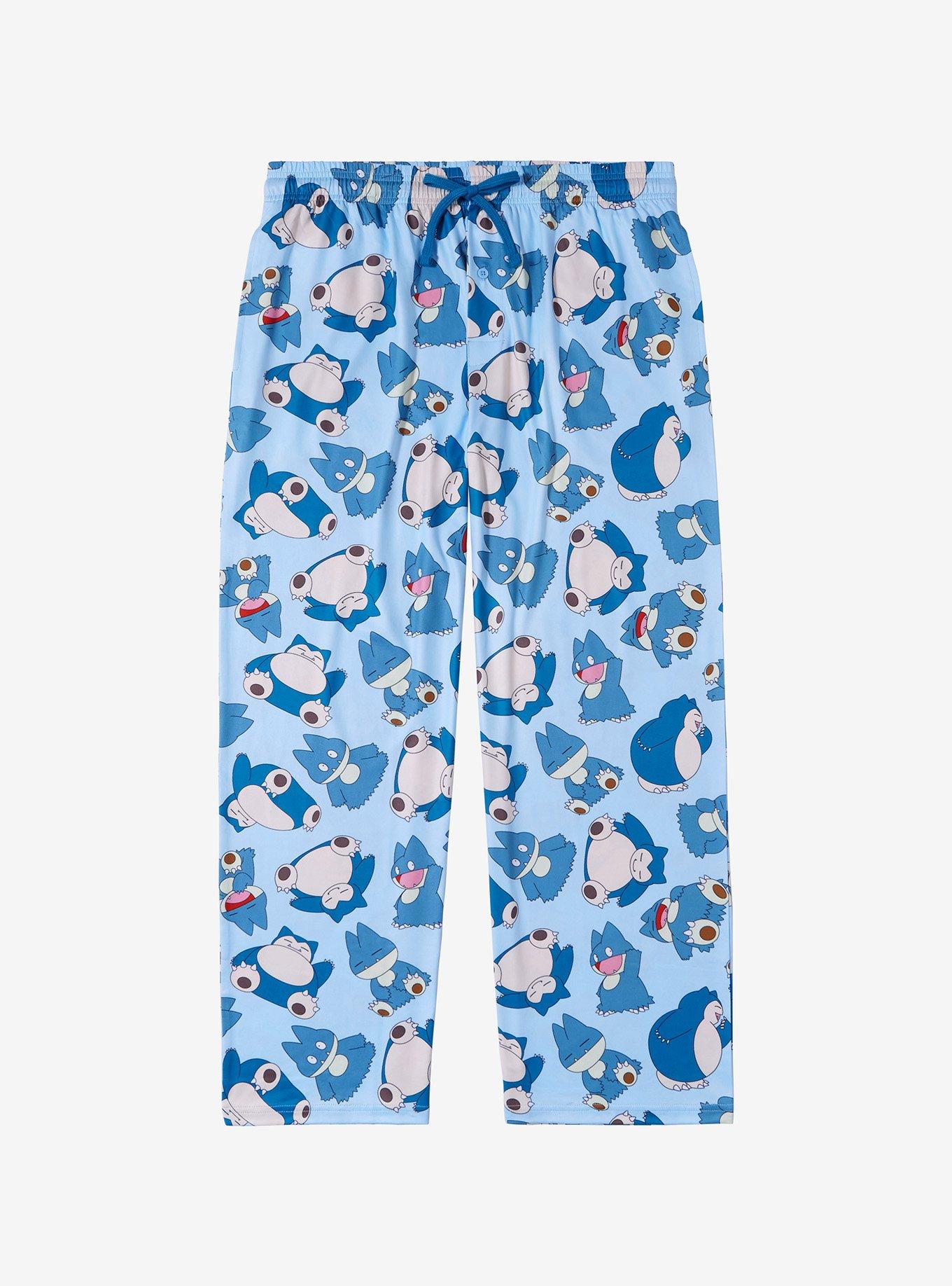 Pokémon Snorlax and Munchlax Allover Print Women's Plus Size Sleep Pants — BoxLunch Exclusive, LIGHT BLUE, hi-res