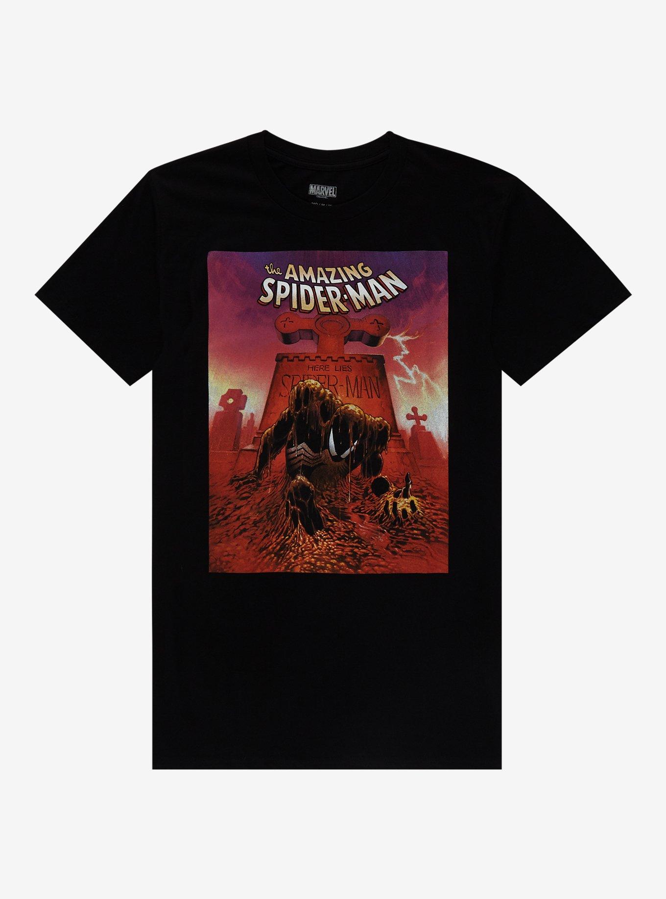 Marvel Spider-Man Grave Comic T-Shirt, BLACK, hi-res