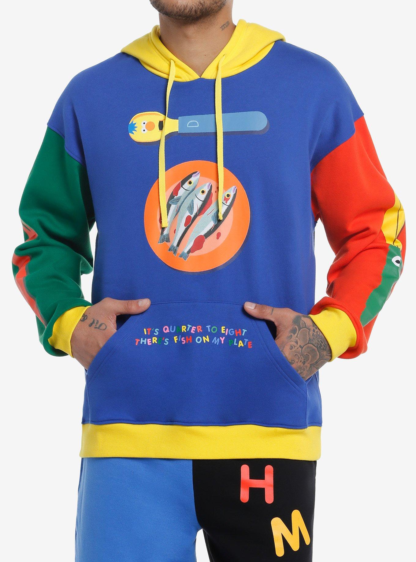 Don't Hug Me I'm Scared Character Utensils Color-Block Hoodie