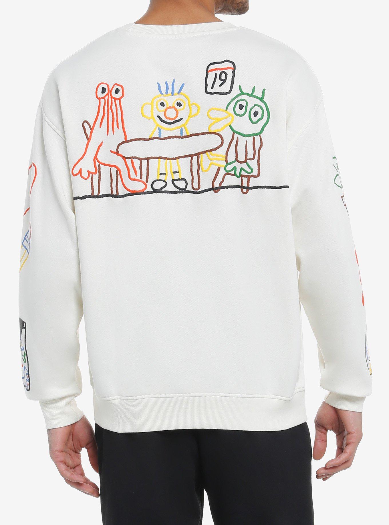 Don't Hug Me I'm Scared Line Drawings Sweatshirt Hot Topic