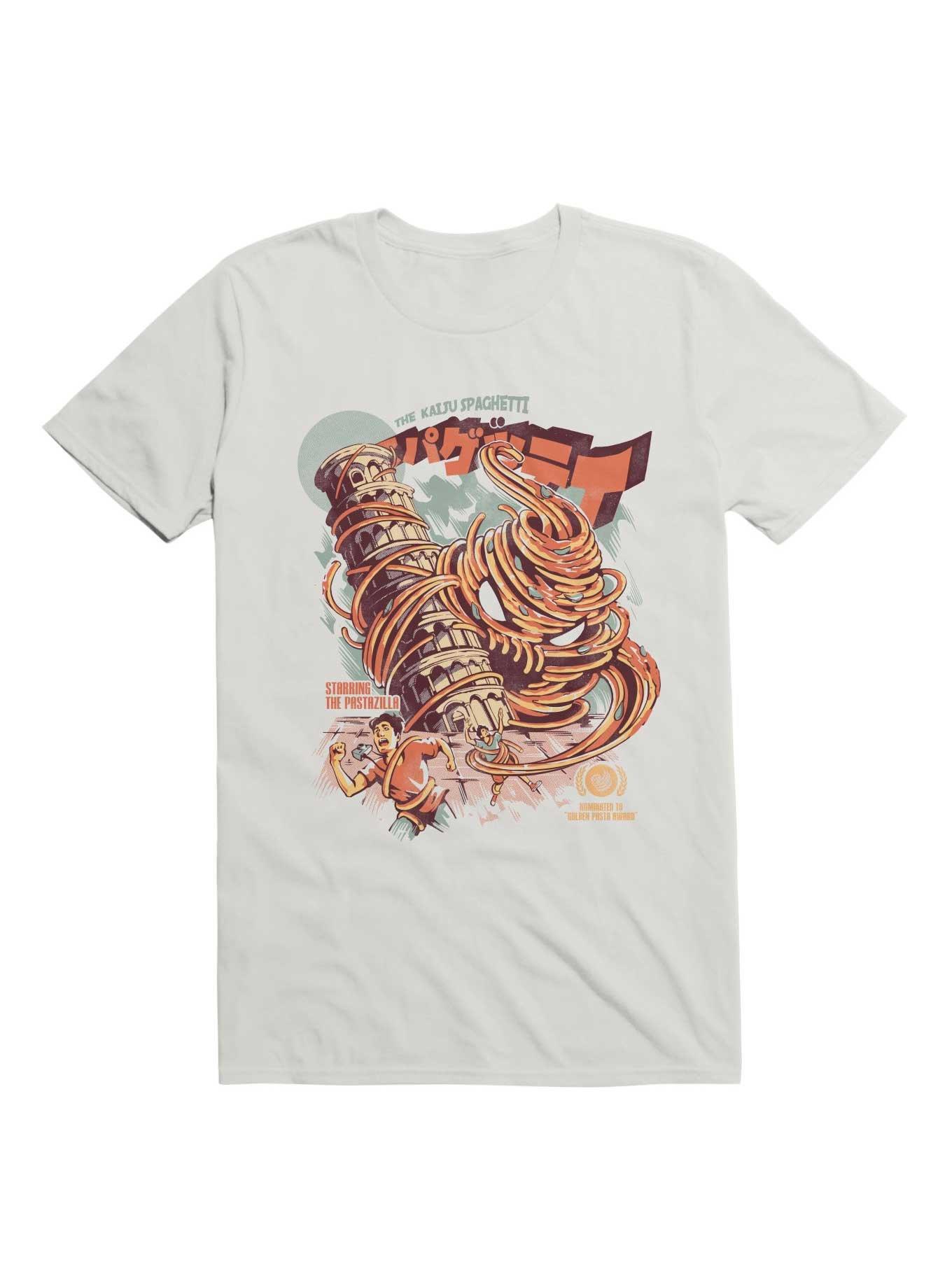 The Kaiju Spaghetti T-Shirt, WHITE, hi-res