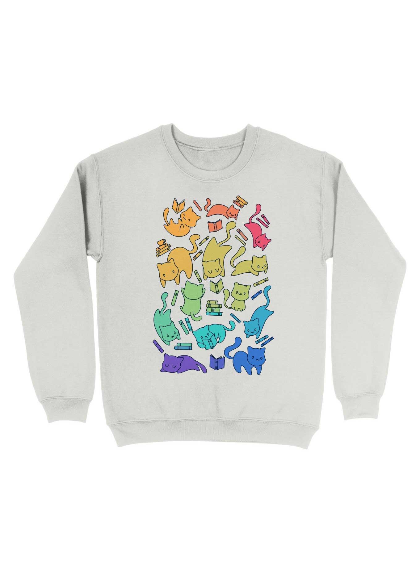 THRDLESS Cats and Books Sweatshirt
