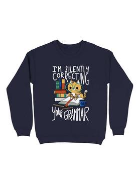Grammar Cat Sweatshirt, , hi-res