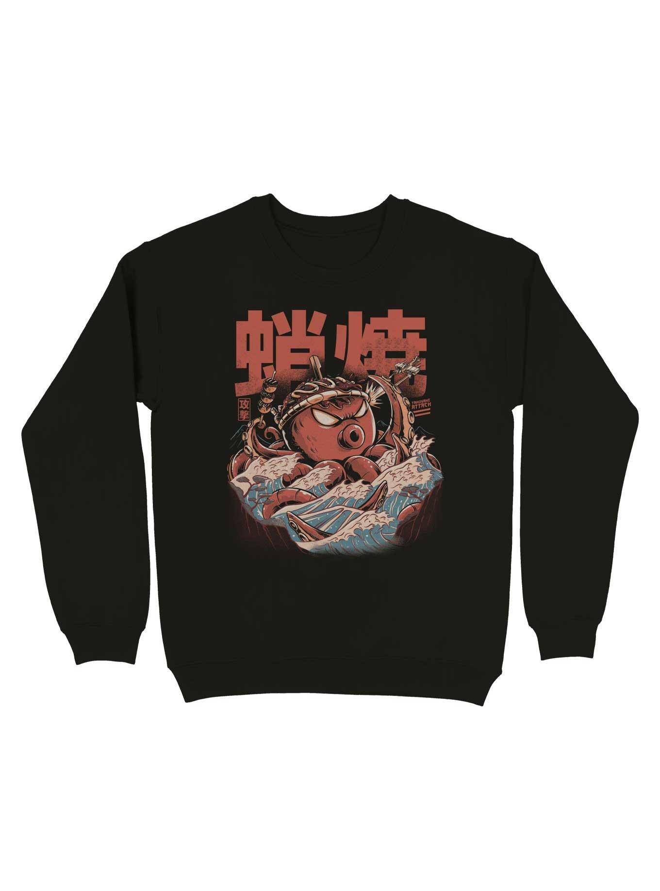 Takoyaki Attack Black Version Sweatshirt, , hi-res