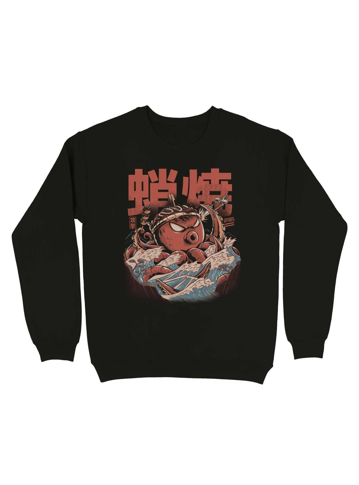 Takoyaki Attack Black Version Sweatshirt, BLACK, hi-res