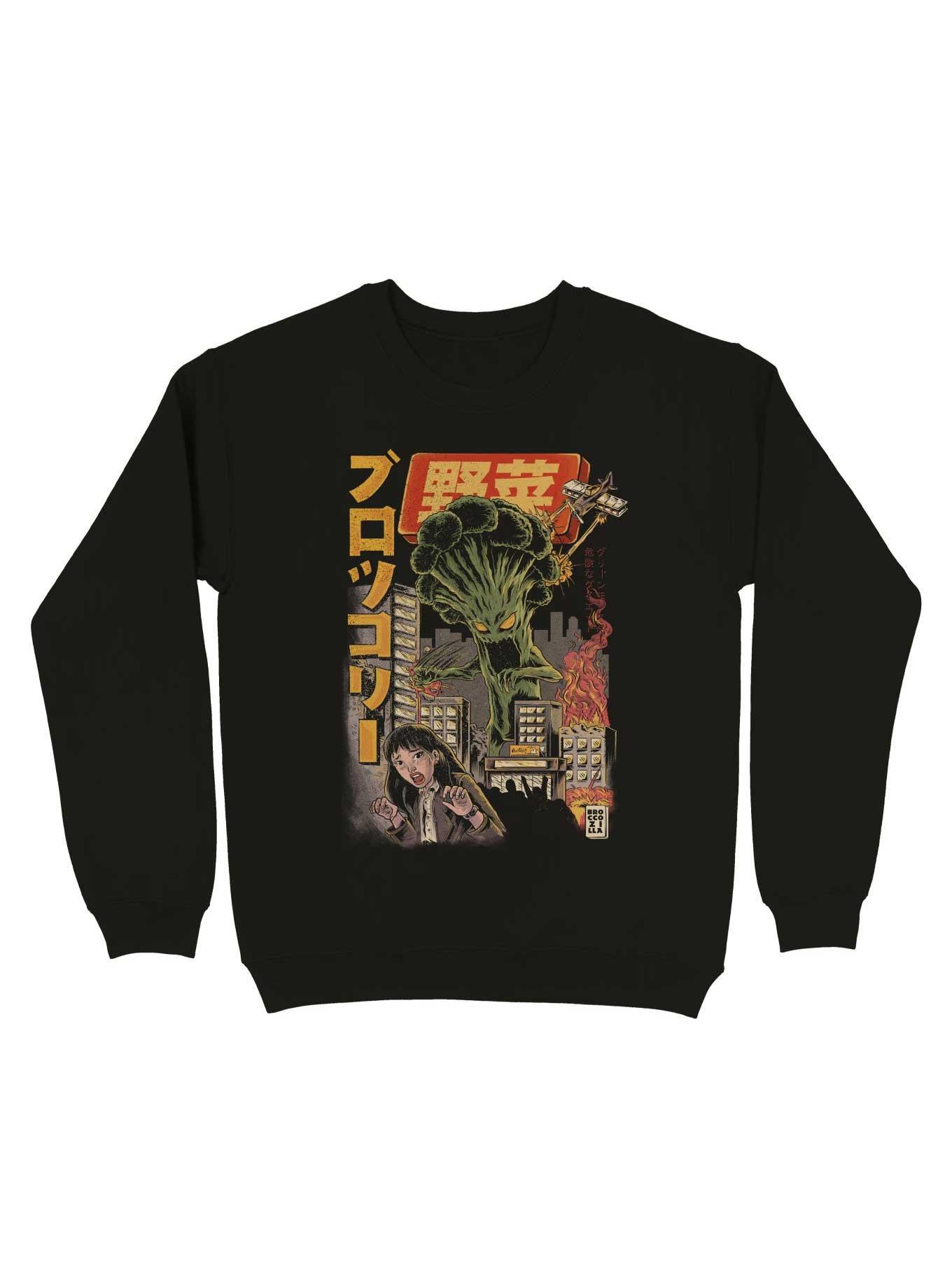 Broccozilla Version Sweatshirt, BLACK, hi-res